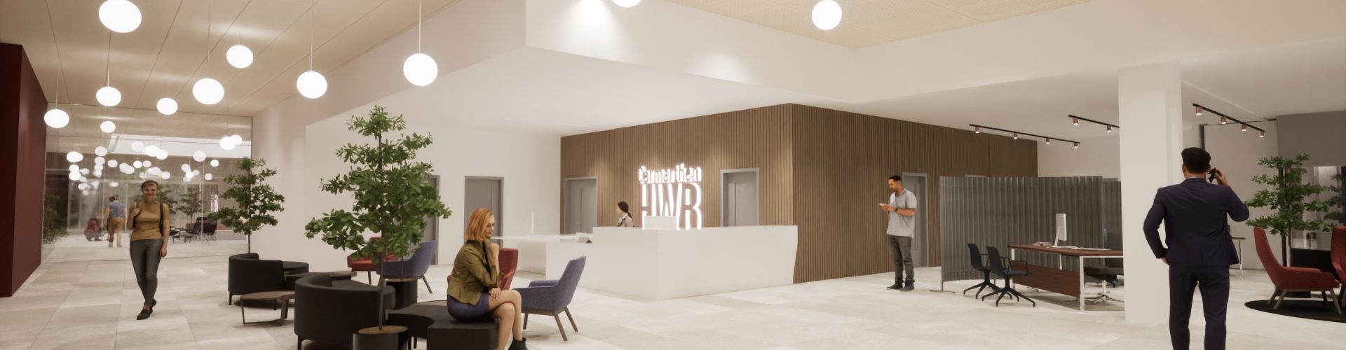 Proposed reception and Main Entrance/Welcome Space